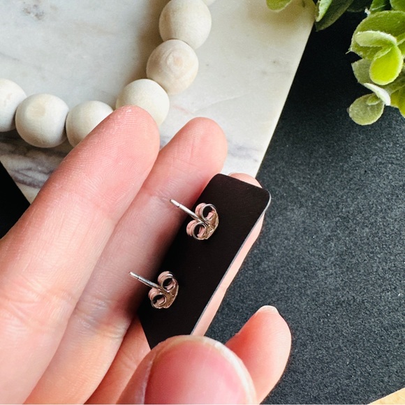 Lavender Amethyst Earrings Stud Sterling Silver Post - Picture 7 of 8